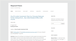 Desktop Screenshot of maynardpaton.com